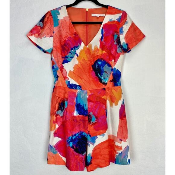 Trina Turk Florencia Floral Romper, Size 4 - Picture 2 of 6